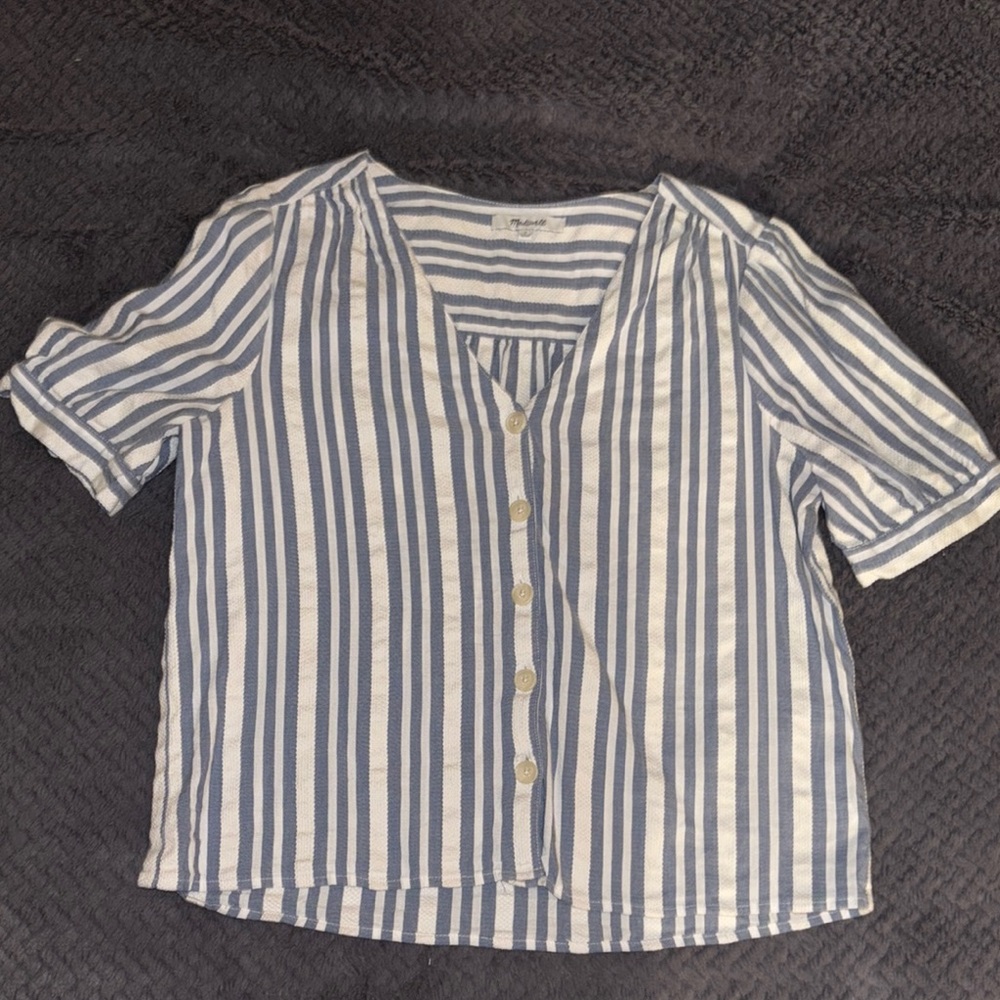 Madewell Like New Striped Button-Up Blouse